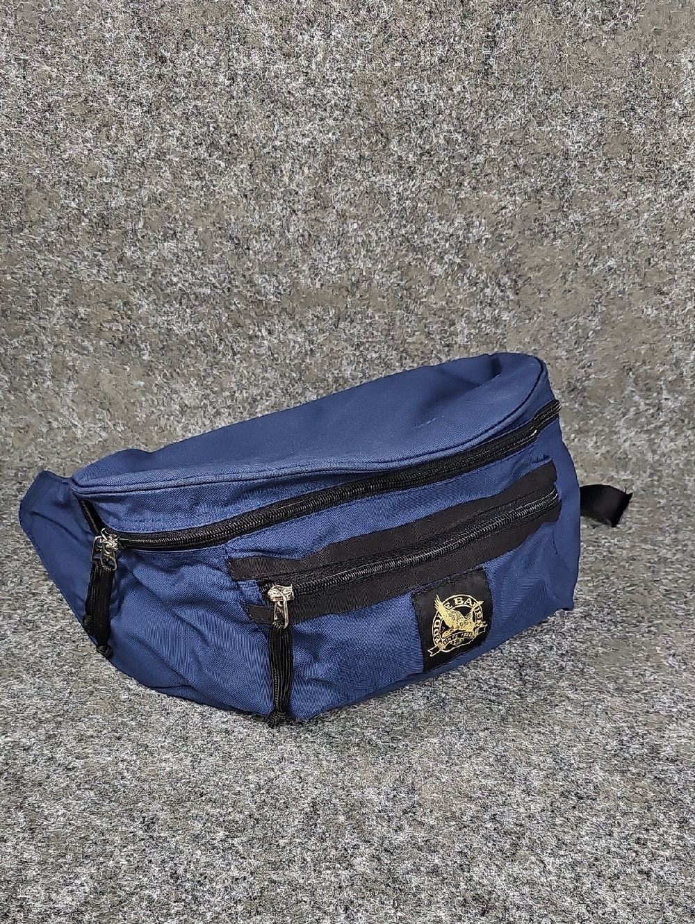 Vintage 90s Oversized Eddie Bauer Fanny Pack, Blue, Good Condition